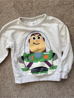 Baby Gap White Buzz Lightyear Graphic Sweatshirt - Disney Pixar